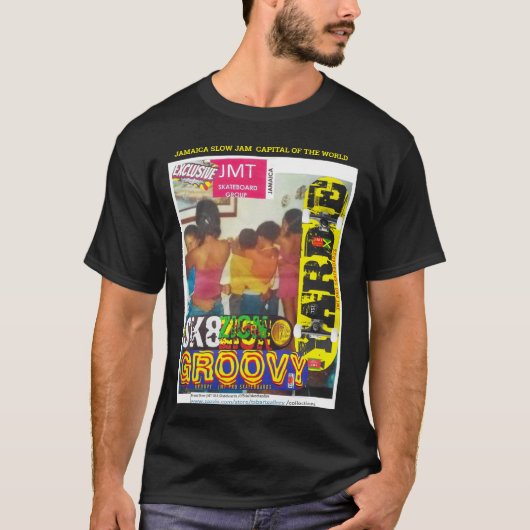 TE VEEL HEMEL. Basic donker T-shirt (Voorkant)