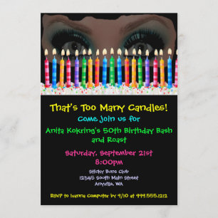 Te veel kaarsen Aangepaste draagtas met draagtas Kaart