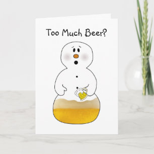 Te veel Kaart voor kerstmis met bier