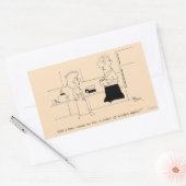 Te veel koffie rechthoekige sticker (Envelop)