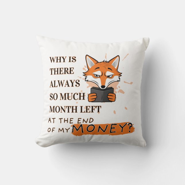 Te veel maand, te weinig geld kussen (Voorkant)