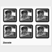 Te veel maandag niet genoeg koffie vierkante sticker (Vel)