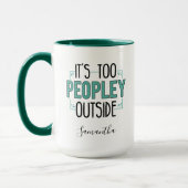 Te veel mensen buiten Introvert Gag Custom Mok (Links)