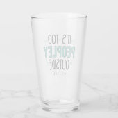 Te veel mensen buiten Introvert Glas (Achterkant)