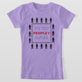 Te veel mensen buiten Introvert grappig T-shirt (Laagn)