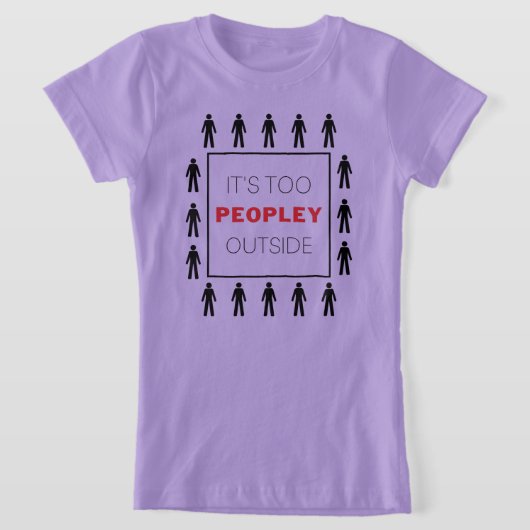 Te veel mensen buiten Introvert grappig T-shirt (Laagn)