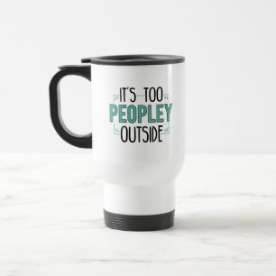 Te veel mensen buiten Introvert Reisbeker