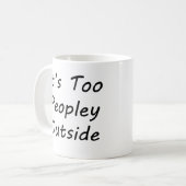 Te veel mensen buiten koffiemok (Voorkant links)