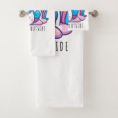 Te veel mensen buiten Unicorn Introvert Bad Handdoek (Insitu)