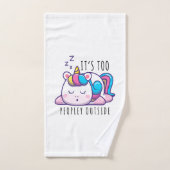 Te veel mensen buiten Unicorn Introvert Bad Handdoek (Handdoek)