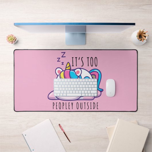 Te veel mensen buiten Unicorn Introvert Bureaumat (Kantoor 1)