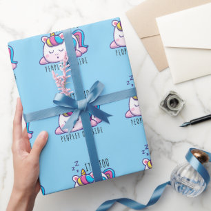 Te veel mensen buiten Unicorn Introvert Cadeaupapier