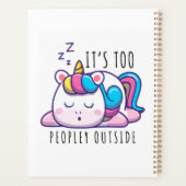 Te veel mensen buiten Unicorn Introvert Planner (Achterkant)