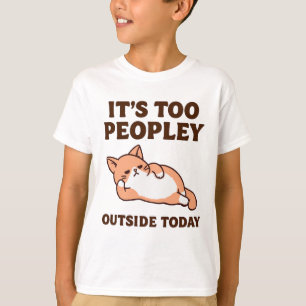 Te veel mensen kat t-shirt