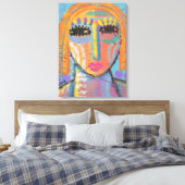 Te veel om Abstract schilderen op OSB-board te doe Canvas Afdruk (Insitu (Slaapkamer))