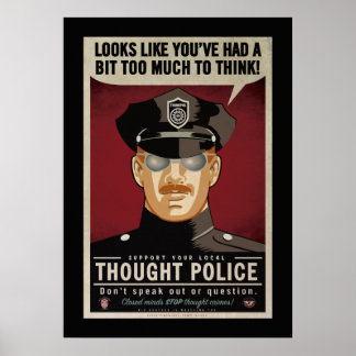 Te veel om te denken over Poster van politie