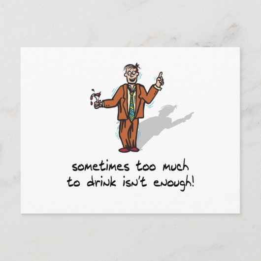 Te veel om te Drinken Briefkaart (Voorkant)