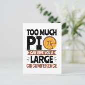 Te veel PI kan je een grote omtrek geven Briefkaart (Staand voorkant)