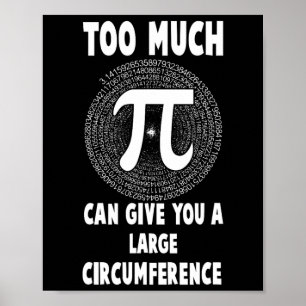 Te veel PI Science Wiskunde PI Dag Wiskunden Teach Poster