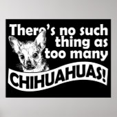 Te veel Poster van Chihuahuas (Voorkant)