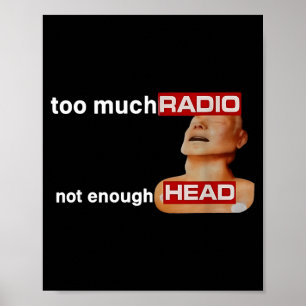 Te veel radio niet genoeg hoofd grappige 80's radi poster