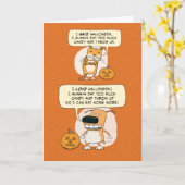 Te veel Snoep Halloween Kaart (Gele Bloem)