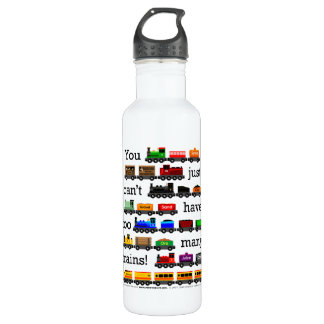 Te veel treinen waterfles