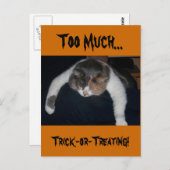 Te veel troep-of-Treating! Briefkaart (Voorkant / Achterkant)