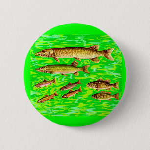 te veel vis in de zee ronde button 5,7 cm