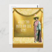 Te veel voor de Gym? Grappig  Fancy dress Briefkaart (Voorkant / Achterkant)