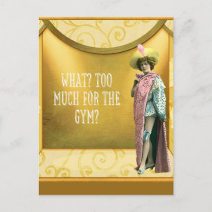 Te veel voor de Gym? Grappig  Fancy dress Briefkaart