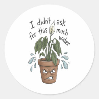 Te veel water – Grappige plant sticker