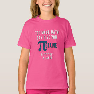 TE VEEL WISKUNDE GEEFT U PI-GRAINE Pi Day T-shirt