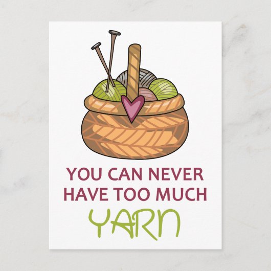 Te veel Yarn Briefkaart (Voorkant)