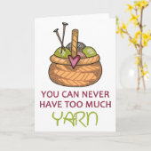 Te veel Yarn Kaart (Gele Bloem)