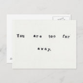 Te ver weg briefkaart (Voorkant / Achterkant)