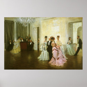 Te vroeg door James Tissot, Victoriaans kunst Poster