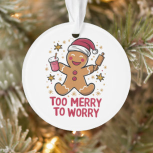 Te vrolijk om je zorgen te maken Graaiige Kerstman Ornament