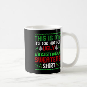 Te warme, lompige kerstzweten koffiemok