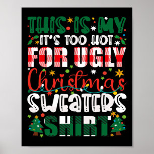 Te warme, lompige kerstzweten poster