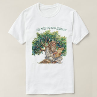 Te wijs om te stoppen met lezen heren T-shirt voor