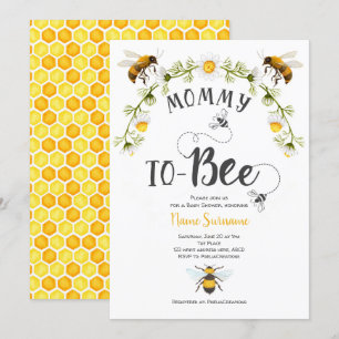 Te worden mama, Baby shower bijen Kaart