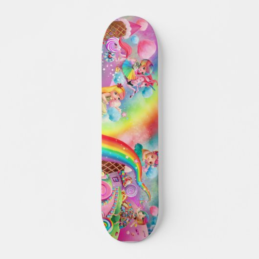 Te Yummy Rainbows Unicorn & Snoep Skateboard (Voorkant)