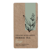 Tea à base de plantes bio Sage Kraft Étiquette (Devant)