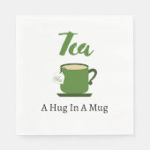 Tea A Hug in een Mok luiers Servet (Voorkant)