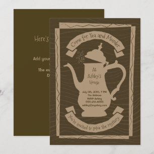 Tea and Murder Party - Aangepaste uitnodiging