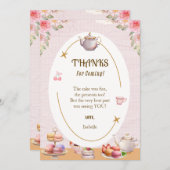 Tea Anniversaire Carte de remerciements (Devant / Derrière)