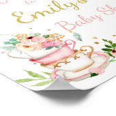 Tea Baby shower baby is het Welkomstteken van het Poster (Hoek)