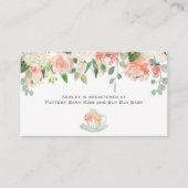 Tea Baby shower Floral Enclosure Card Informatiekaartje (Voorkant)