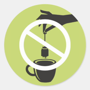 Tea Bag Ronde Sticker
